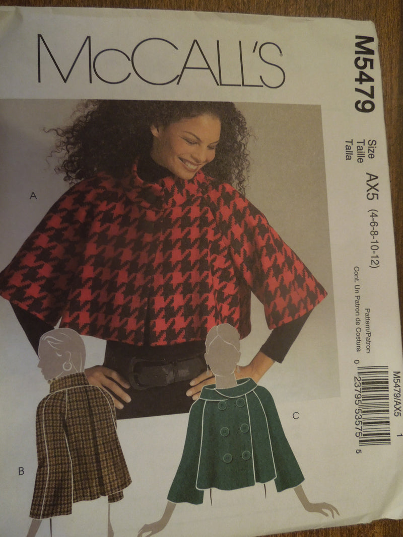 McCalls M5479, Misses, Jackets, Lined, Uncut Sewing