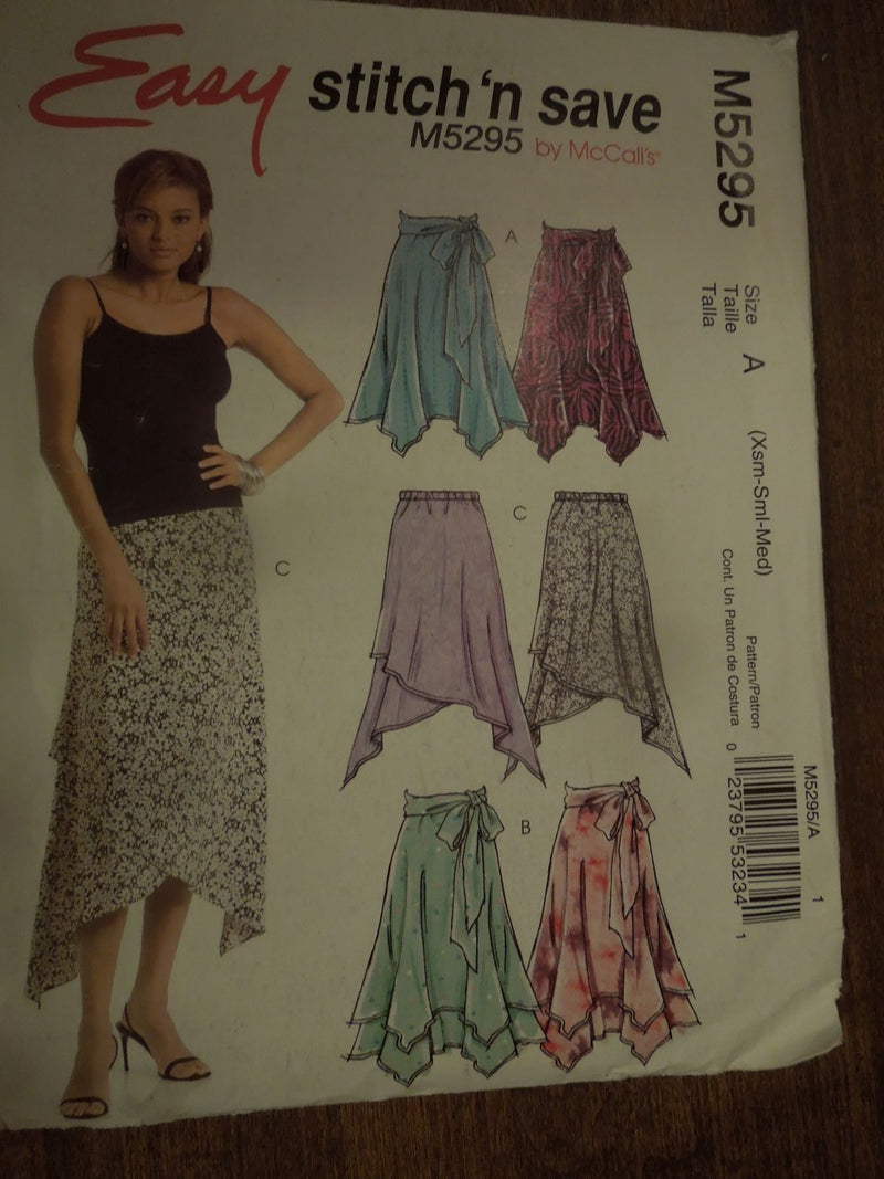 McCalls M5295, Misses, Skirts, Uncut Sewing Pattern