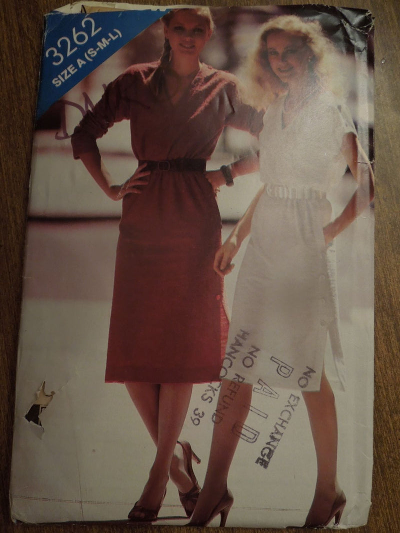Butterick See and Sew 3262, Misses, Dresses, Pullover Style, Uncut Sewing Pattern
