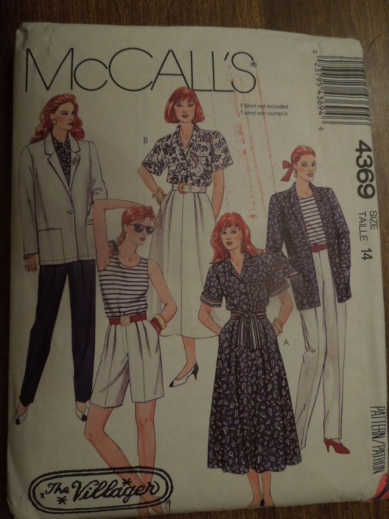 McCalls 4369, misses, separates, Uncut Sewing Pattern