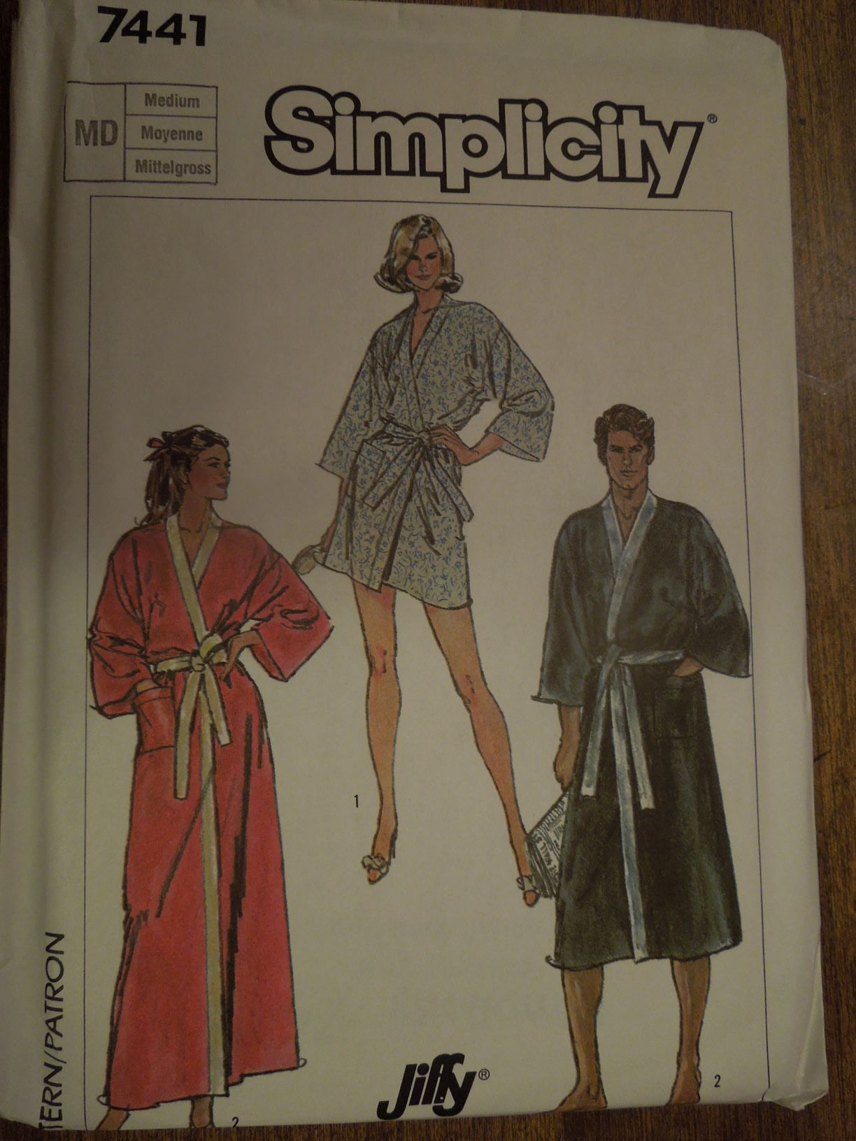 Simplicity 7441, Mens, Misses Robes, Uncut Sewing Pattern, Size Varies ...