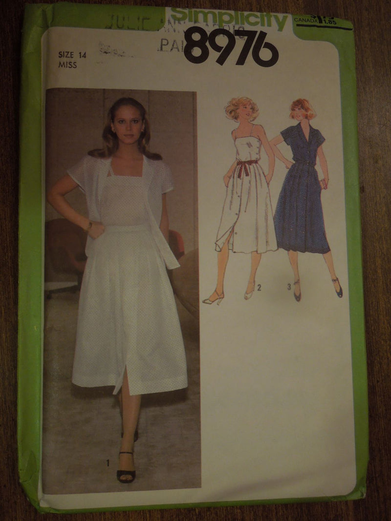 Simplicity 8976, Misses, Skirts, Camisoles, Shirts,  Uncut Sewing Pattern