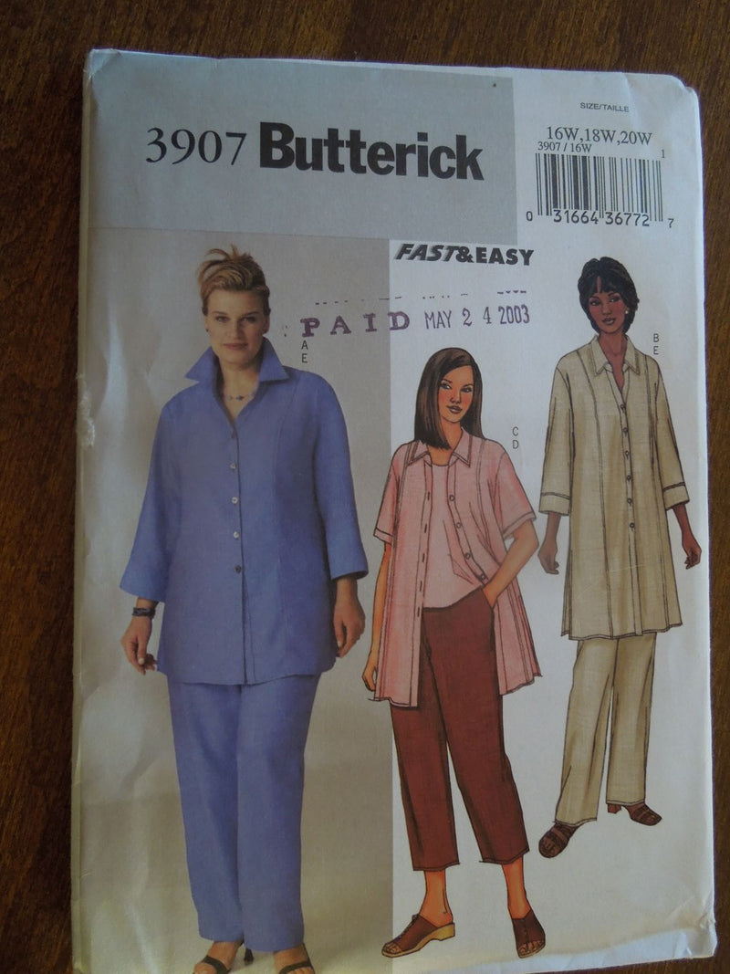 Butterick 3907, Womens, Separates, Petite, Uncut Sewing Pattern