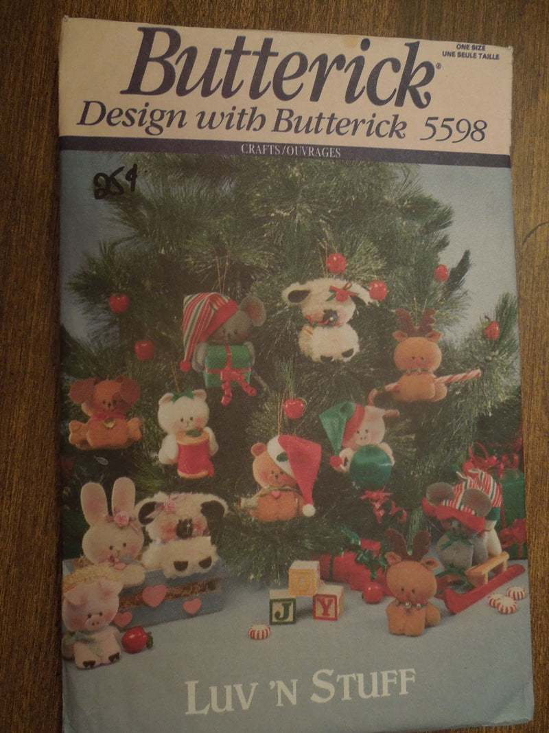 Butterick 5598, Crafts, Holiday Decorations, Ornaments, Uncut Sewing Pattern