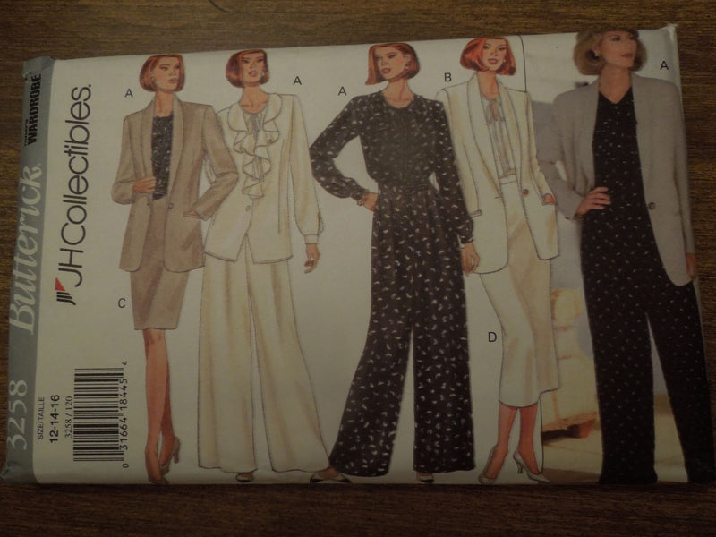 Butterick 3258, Misses, Separates, Lined Jacket, Uncut Sewing Pattern