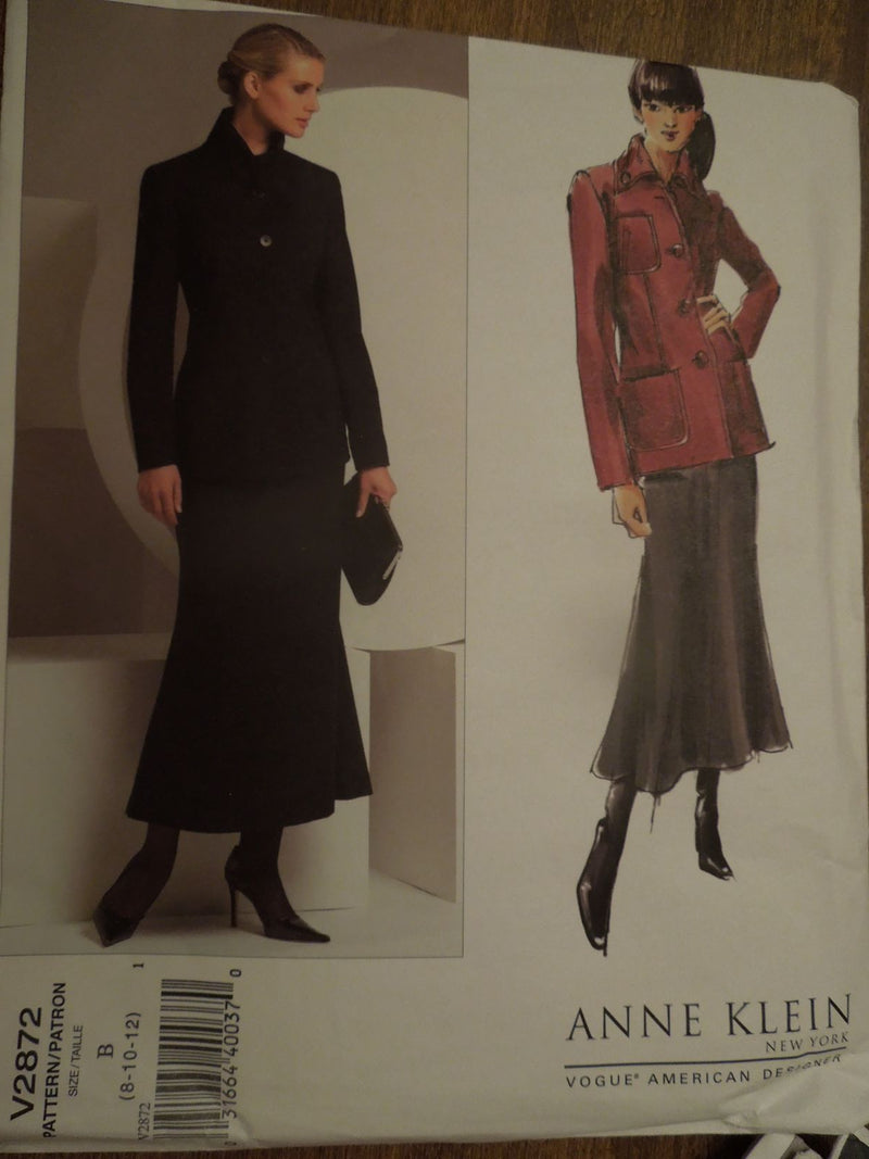 Vogue V2872, Misses Skirts, Jackets, Uncut Sewing Pattern, sz varies