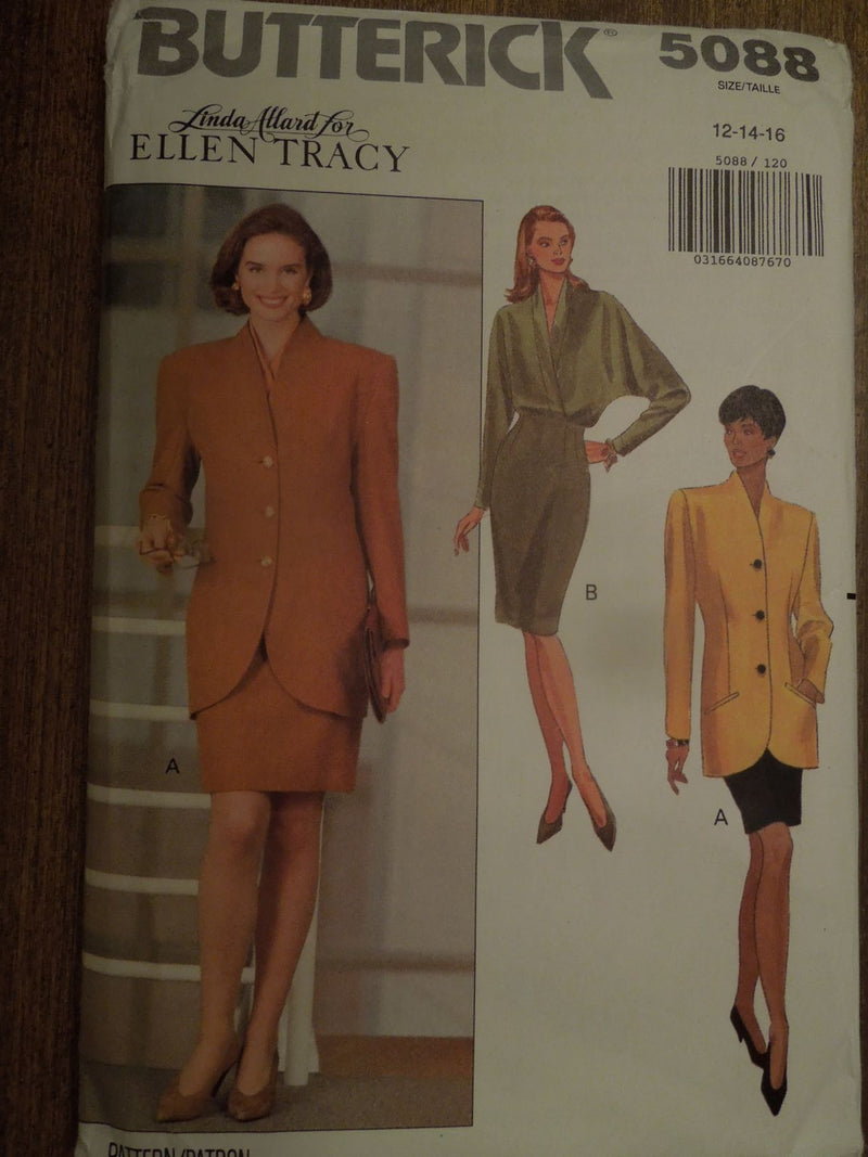 Butterick 5088, Misses, Separates, Sizes 12 to 16, Uncut Sewing Pattern