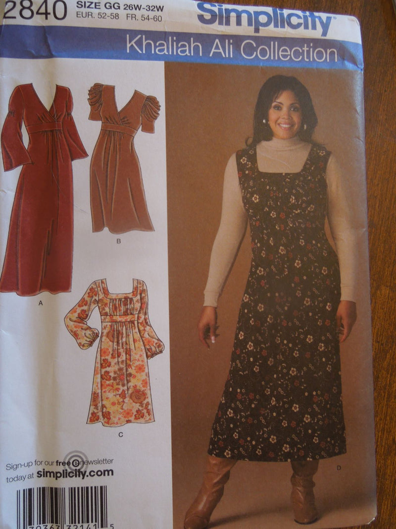 Simplicity 2840, Womens, Dresses, Uncut Sewing Pattern