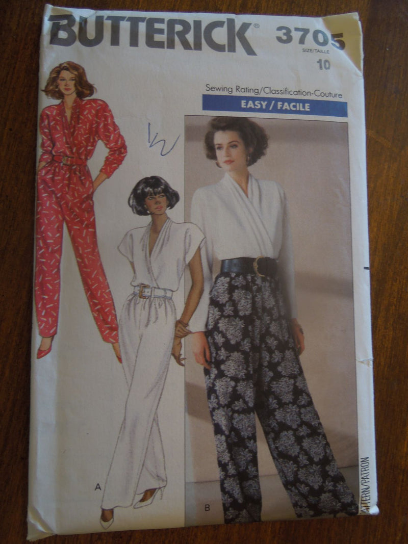 Butterick 3705, Misses, Jumpsuits, Uncut Sewing Pattern