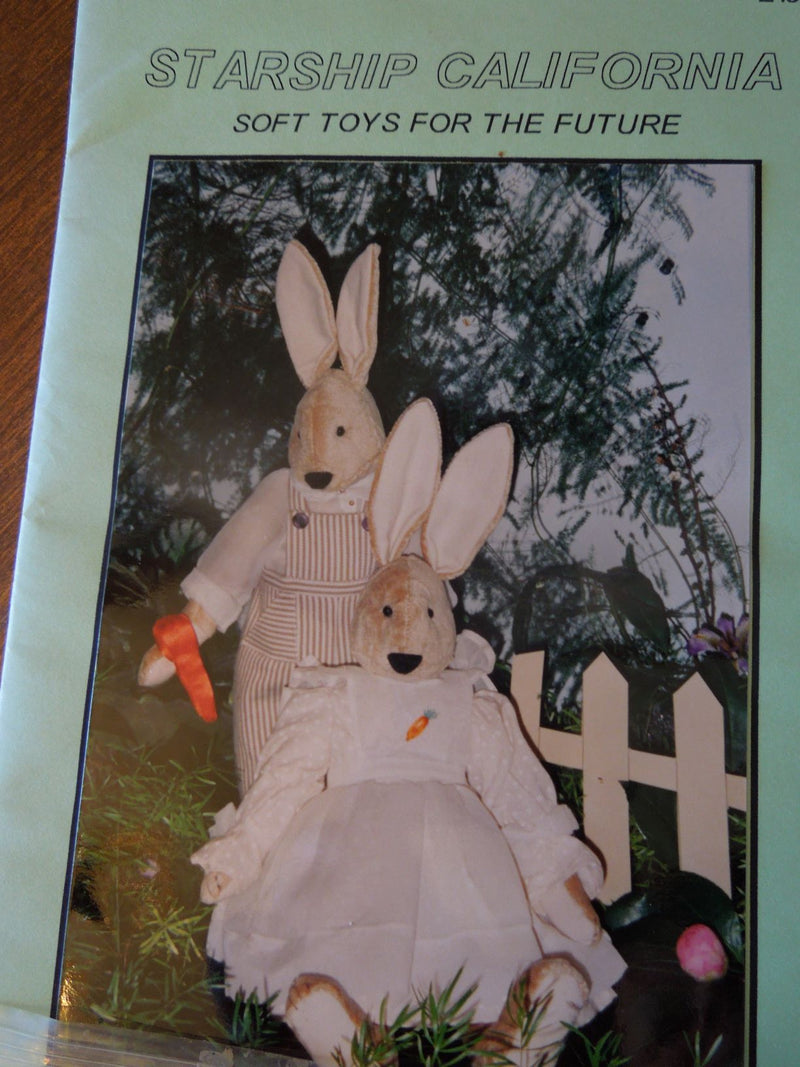 Starship California, Two 12" jointed bunnies, Crafts, Uncut Sewing Pattern
