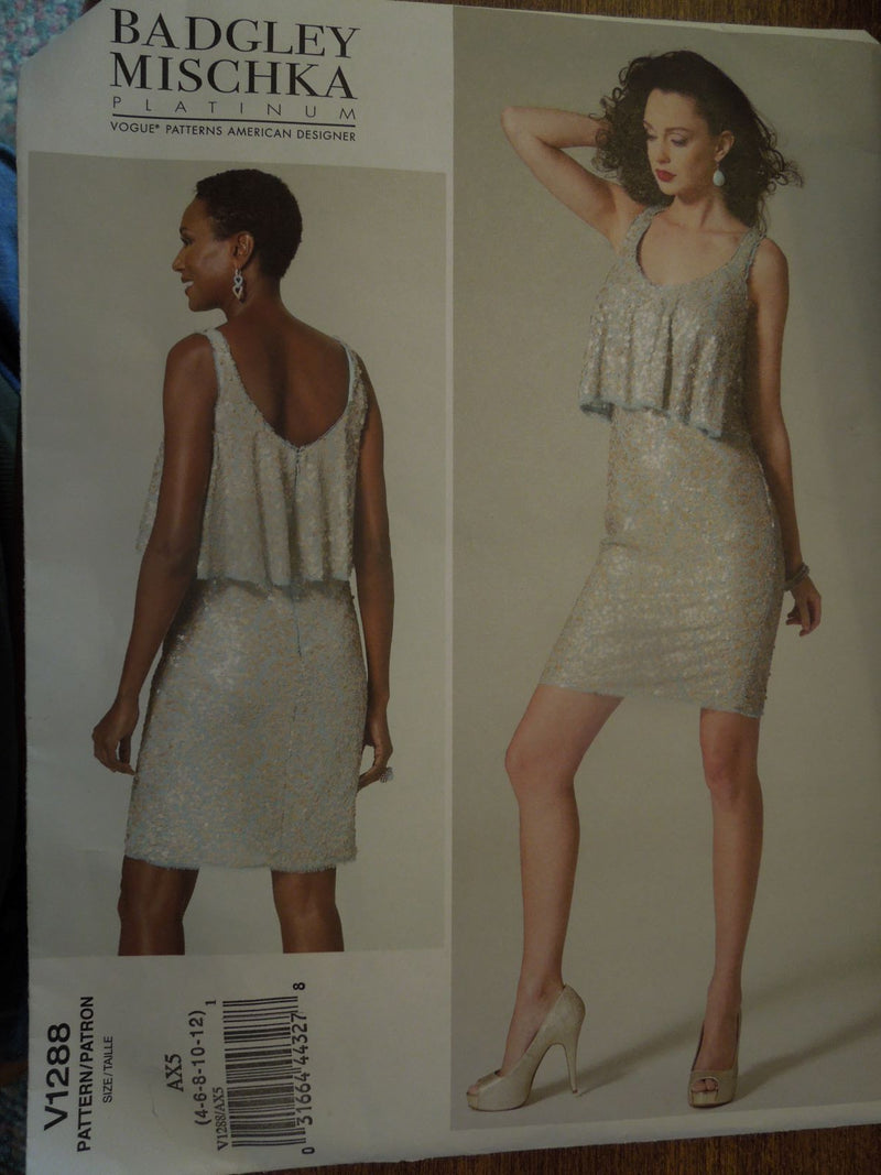 Vogue V1288, Misses, Dresses, Uncut Sewing Pattern, Evening Wear