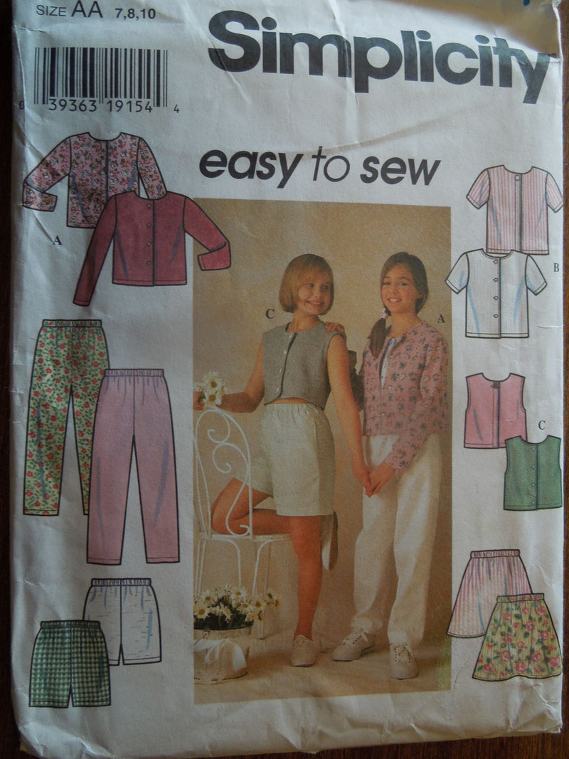Simplicity 7228, Girls, Separates, Uncut Sewing Pattern