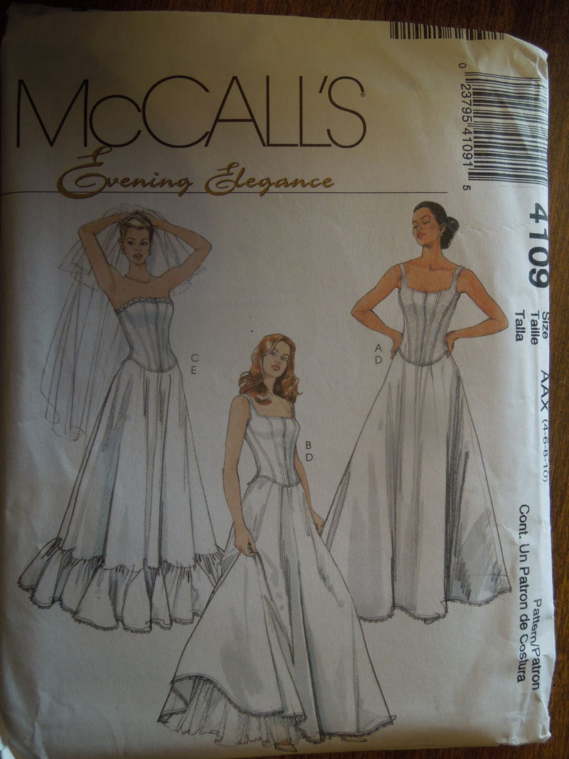 McCalls 4109, Misses, Slips, Undergarmets, Evening Wear, Uncut Sewing Pattern