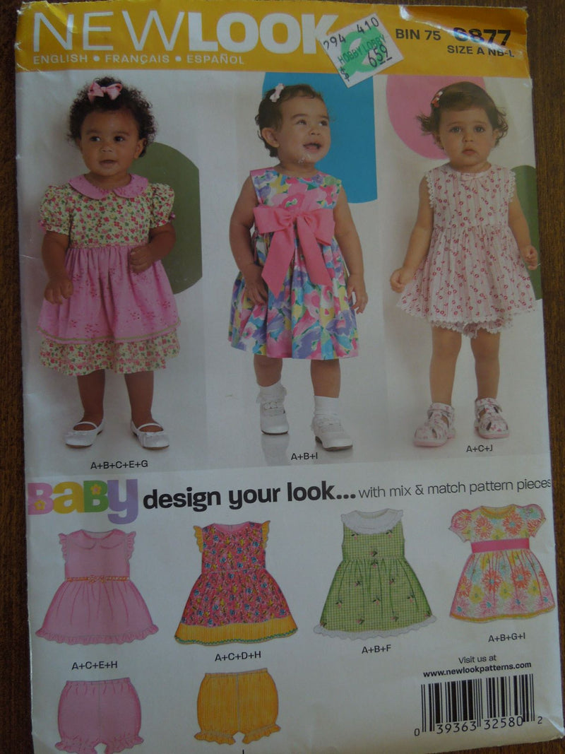 New Look 6877, Infants, Dresses, Uncut Sewing pattern