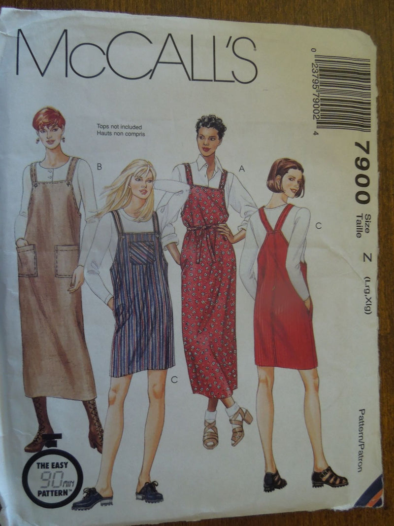 Misses Tops McCalls Sewing Pattern 7900