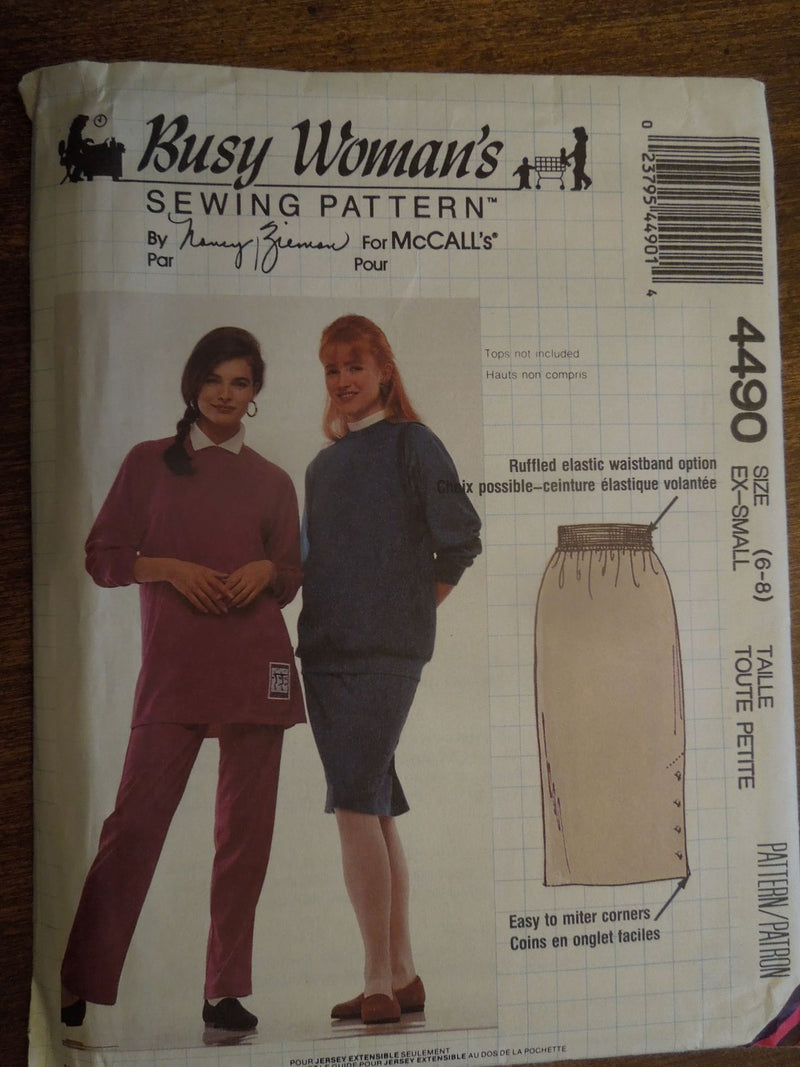 Busy Woman's 4490, Misses, Skirts, Pants, Uncut Sewing Pattern