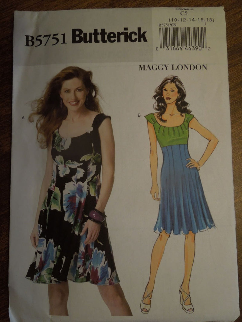 Butterick B5751, Misses, Dresses, Uncut Sewing Pattern