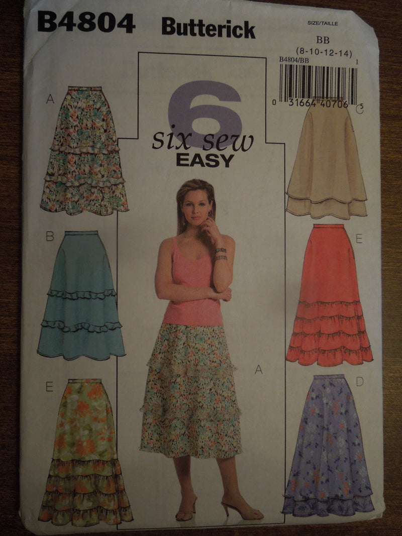 Butterick B4804, Misses, Skirts, Uncut Sewing Pattern