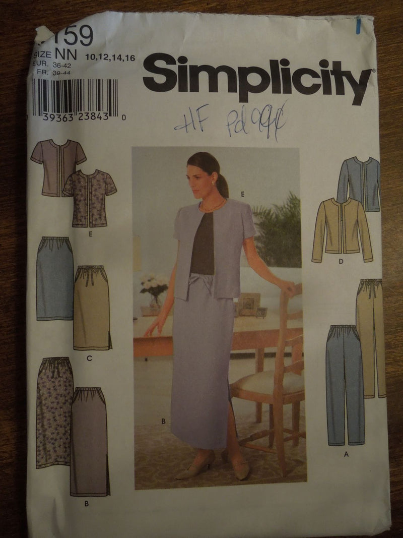 Simplicity 9159, Misses, Separates, Uncut Sewing Pattern