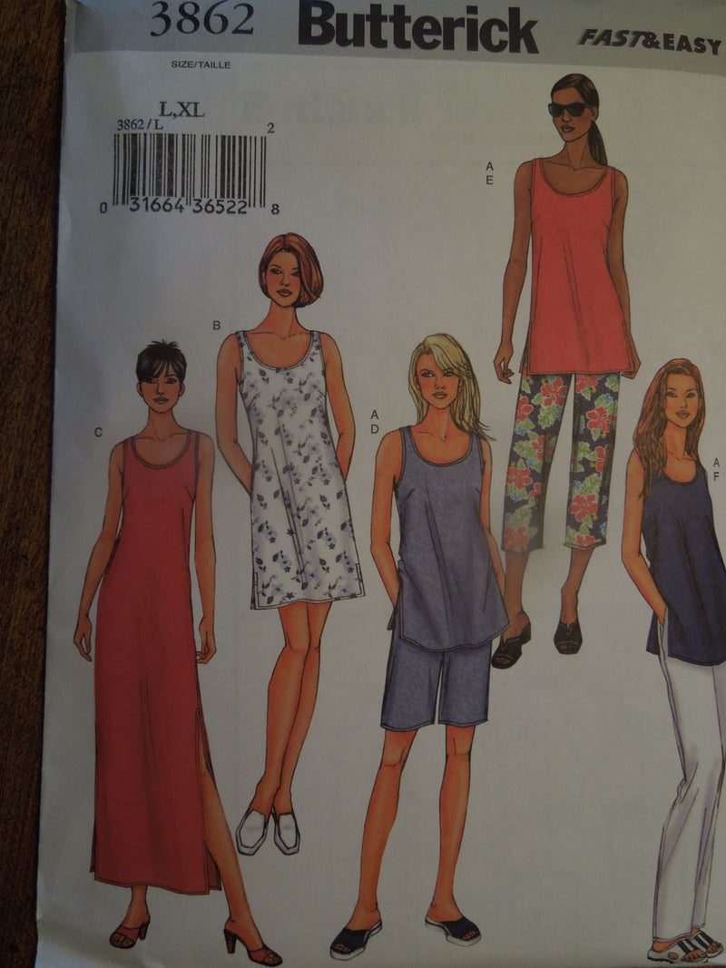 Butterick 3862, Misses Separates, Uncut Sewing Pattern, Sz Varies