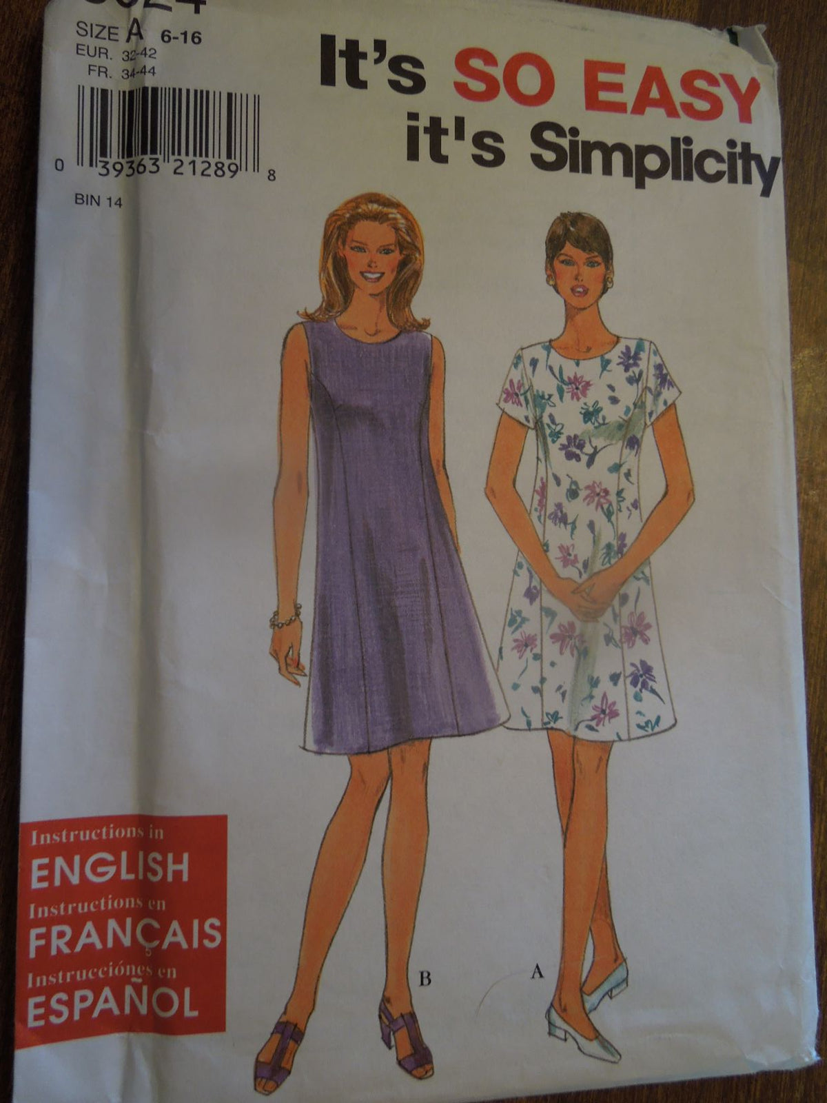 Simplicity 8024 Sewing Pattern Misses Dress Size 6