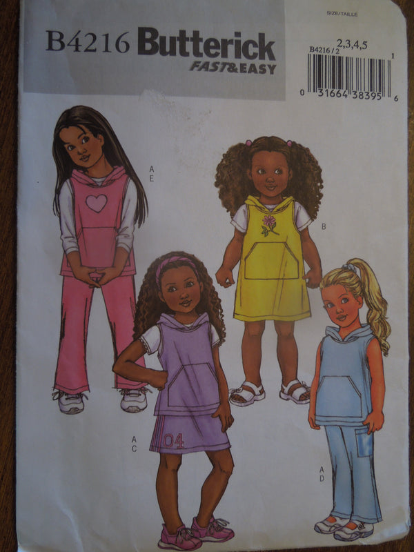 Butterick B4216, Girls Separates, Uncut Sewing Pattern