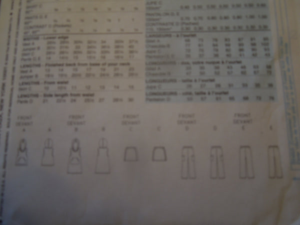 Butterick B4216, Girls Separates, Uncut Sewing Pattern