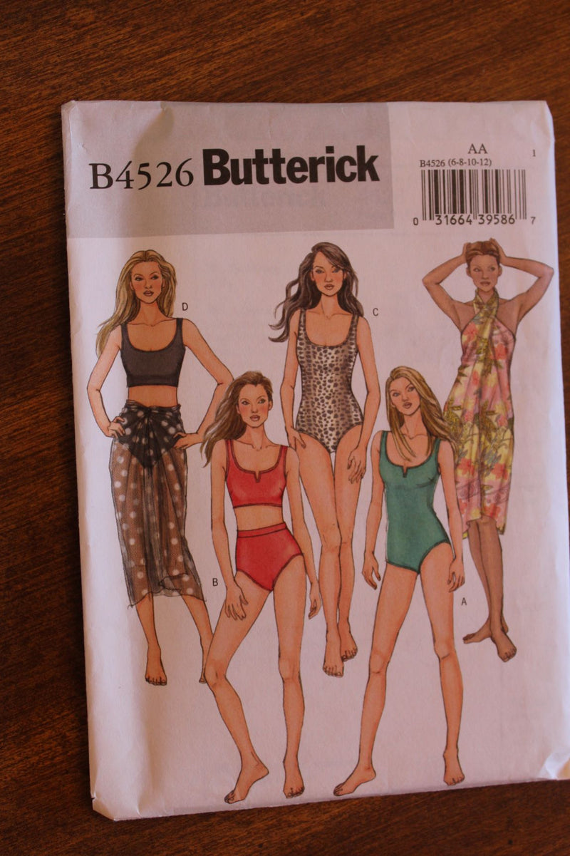 Butterick B4526, Misses Swimsuits, Uncut Sewing Pattern
