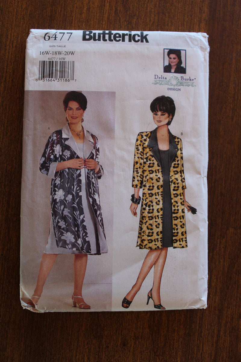 Butterick 6477, Womens Dress with Jacket, Uncut Sewing Pattern