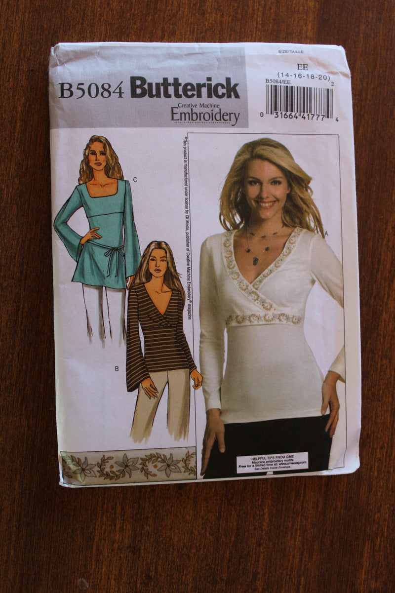 Butterick B5084, Misses Tops, Tunics, Uncut Sewing Pattern