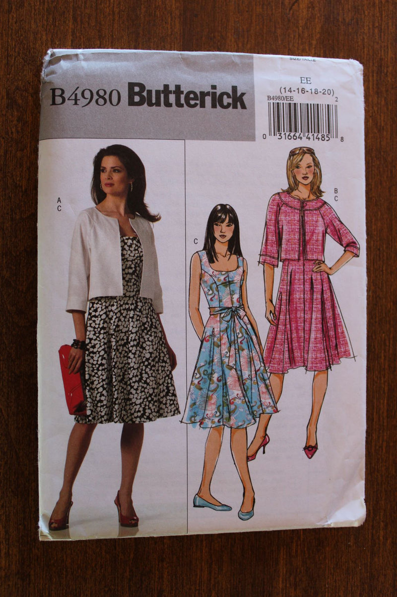 Butterick B4980, Misses Dresses and Jacket, Uncut Sewing Pattern, Petite