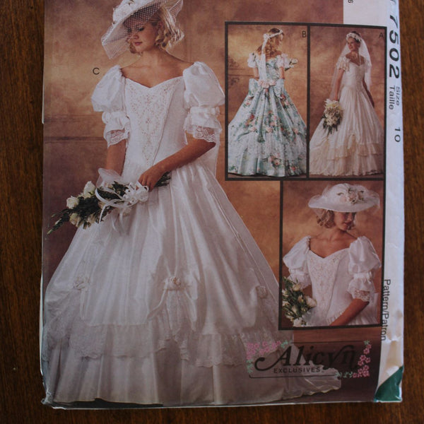 McCalls 7502, Misses Bridal Gowns, Bridesmaids Dresses, Uncut Sewing  Patterns