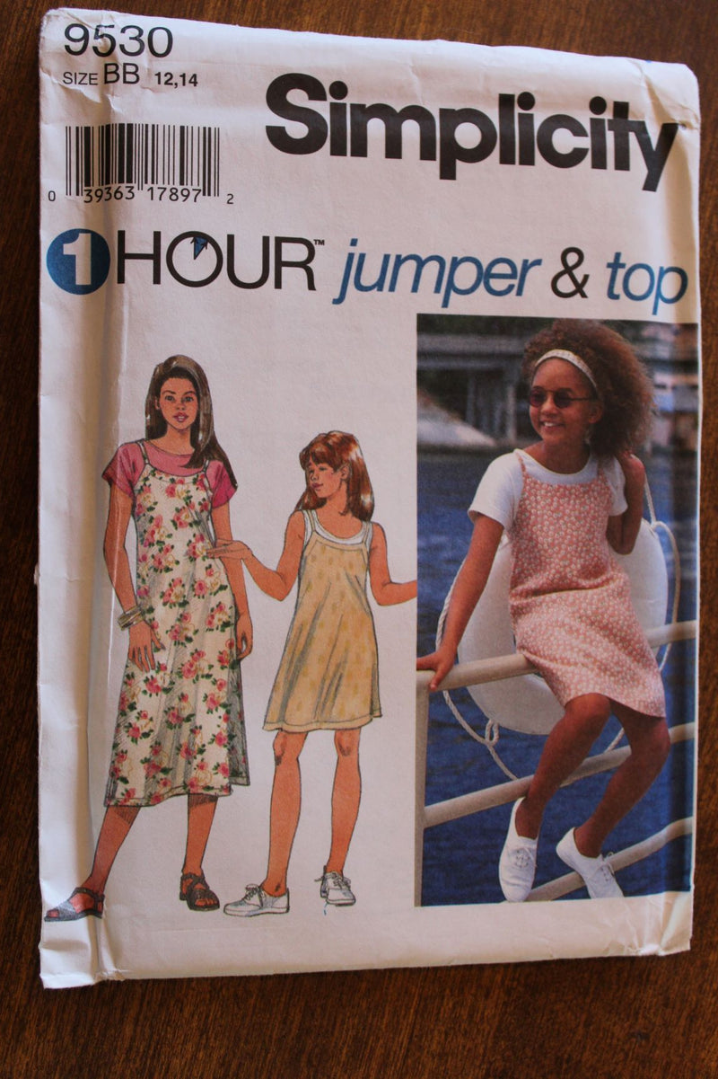 Simplicity 9530, Girls Jumper, Top, Uncut Sewing Pattern