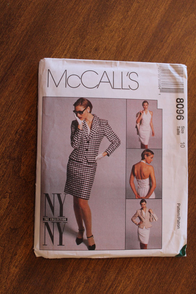 McCalls 8096, Misses Skirts, Lined Jacket and Top, Uncut Sewing Pattern