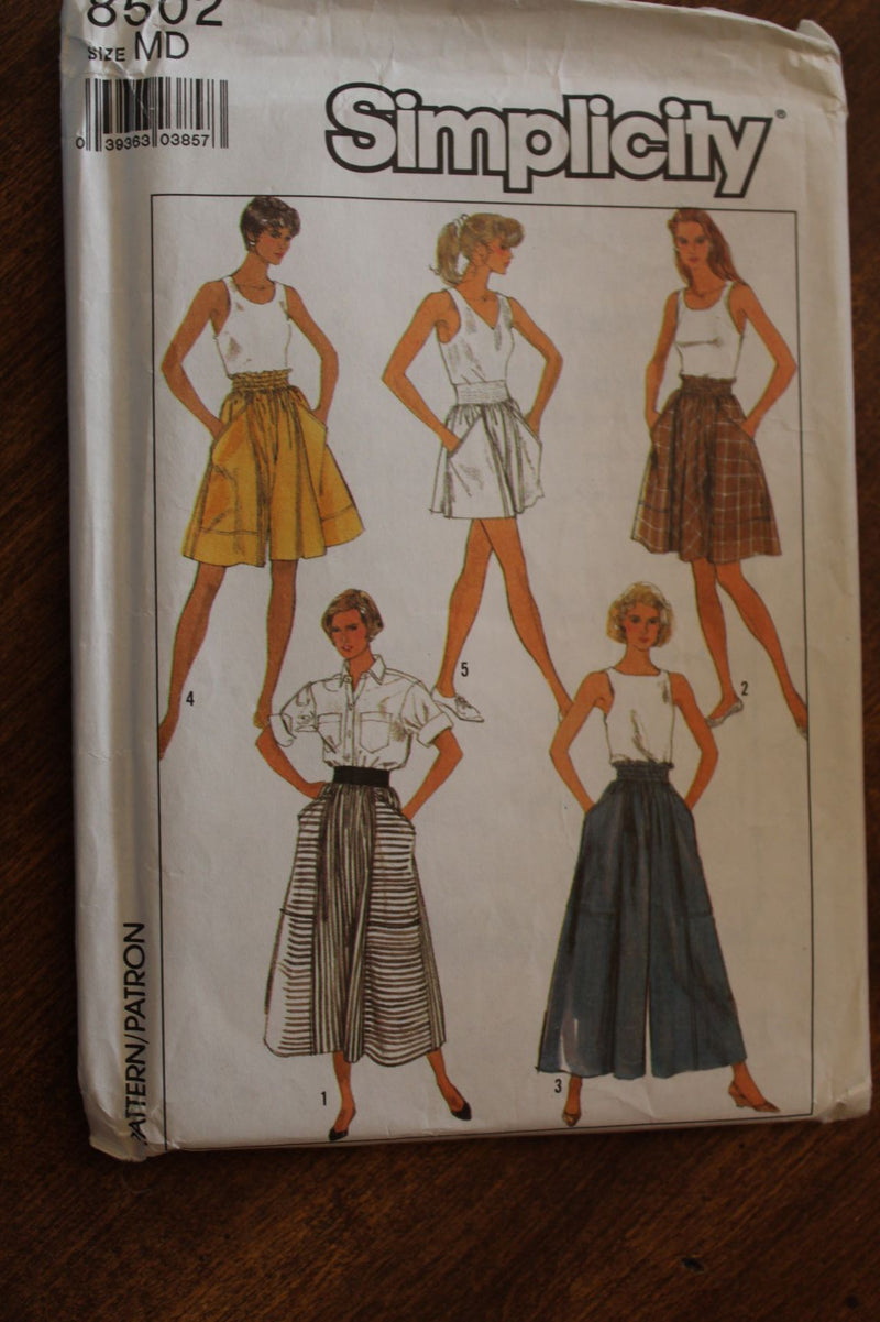 Simplicity 8502, Misses Skirts in three lengths, Uncut Sewing Pattern