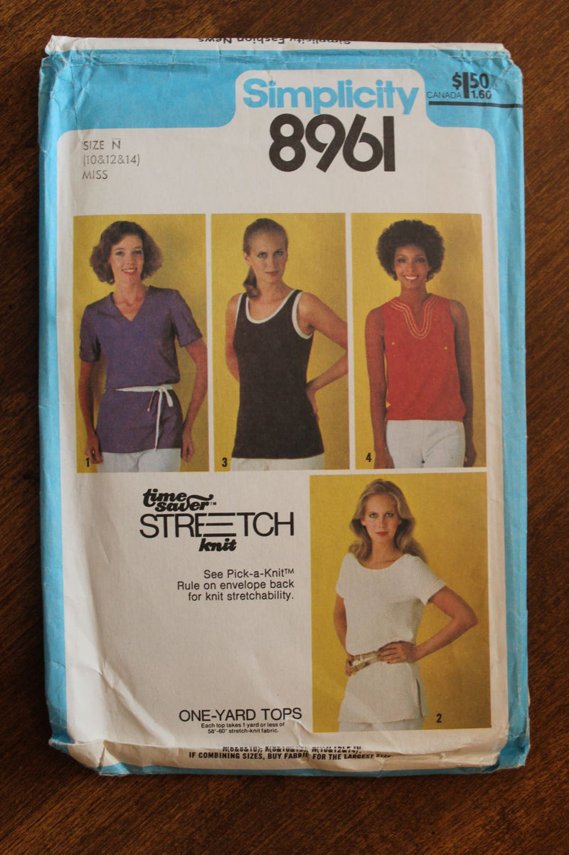 Simplicity 8961,Misses Tops, Pullover, Uncut Sewing Pattern