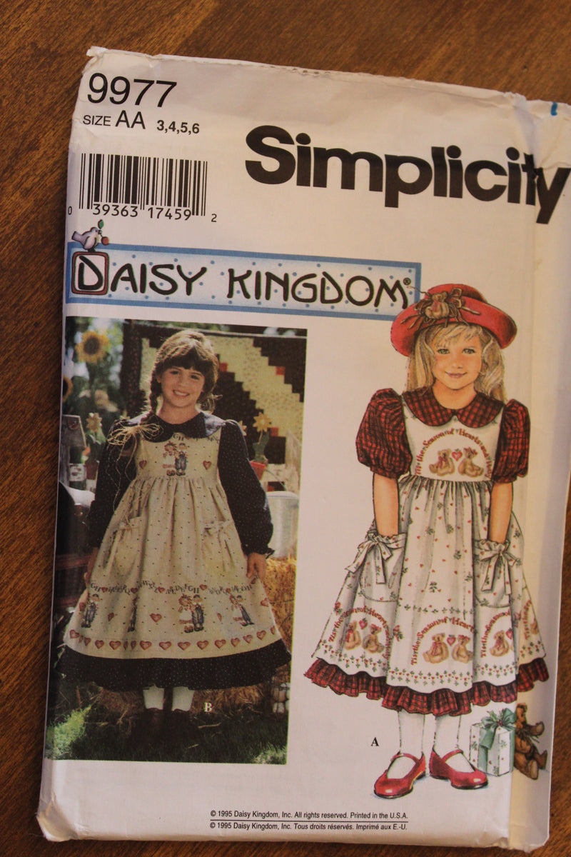 Simplicity 9977, Girls Dresses, Daisy Kingdom, Uncut Sewing Pattern
