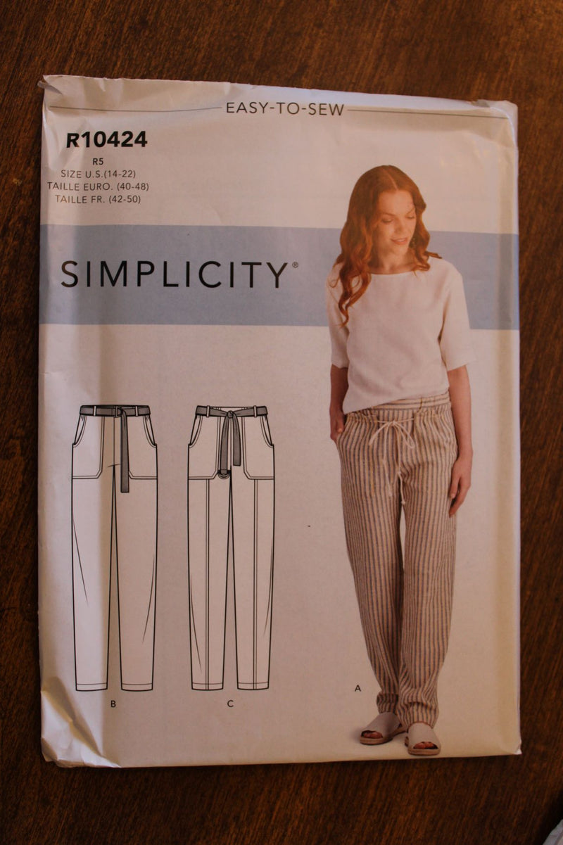 Simplicity R10424, Misses Pants, Uncut Sewing Pattern