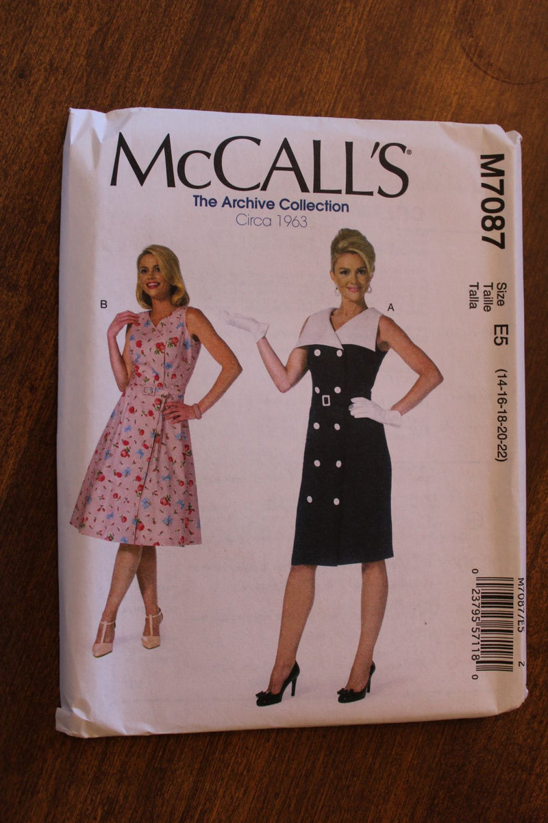 McCalls M7087, Misses Dresses, Uncut Sewing Pattern