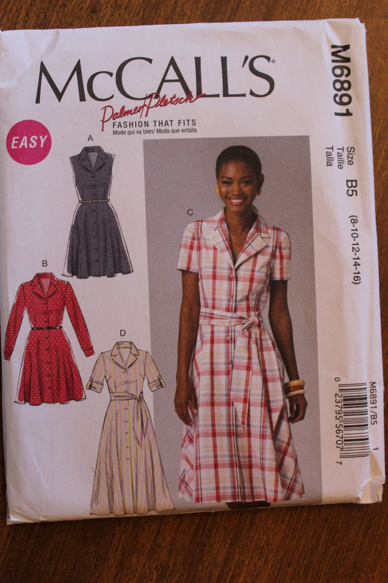 McCalls M6891, Misses Dresses, Uncut Sewing Pattern