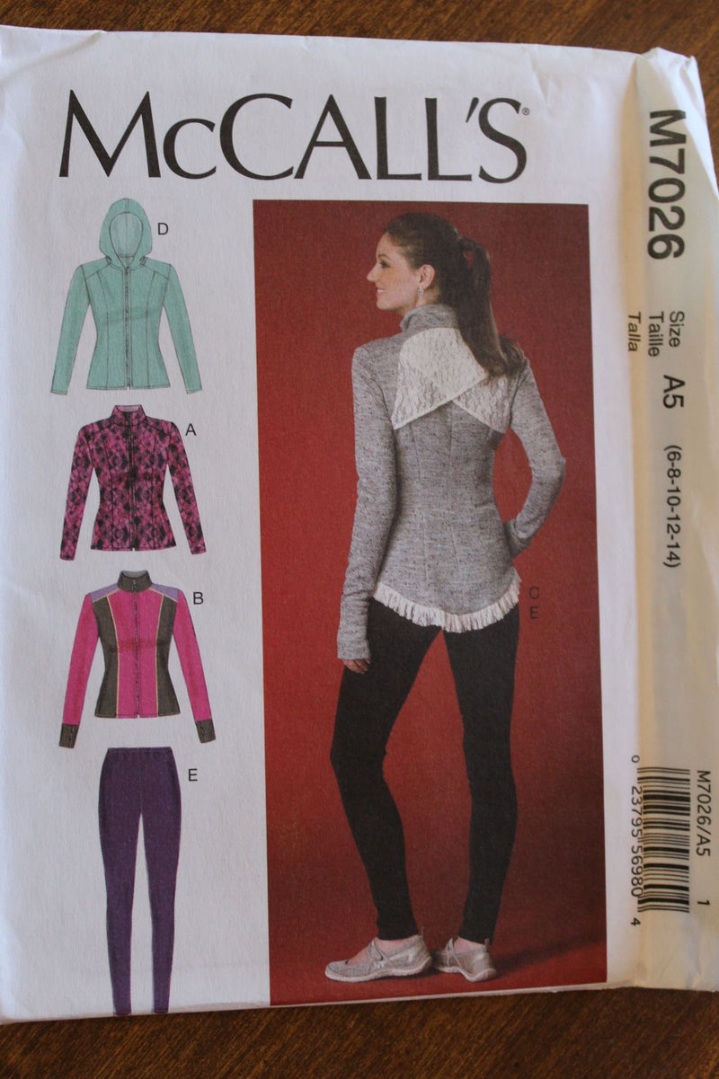 McCalls M7026, Misses Jackets, Leggings, Uncut Sewing Pattern