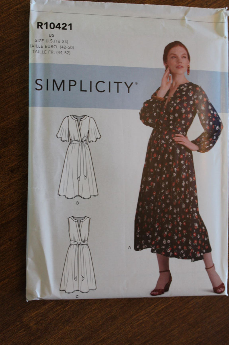 Simplicity R10421, Misses Dresses, Uncut Sewing Pattern, Sz Varies