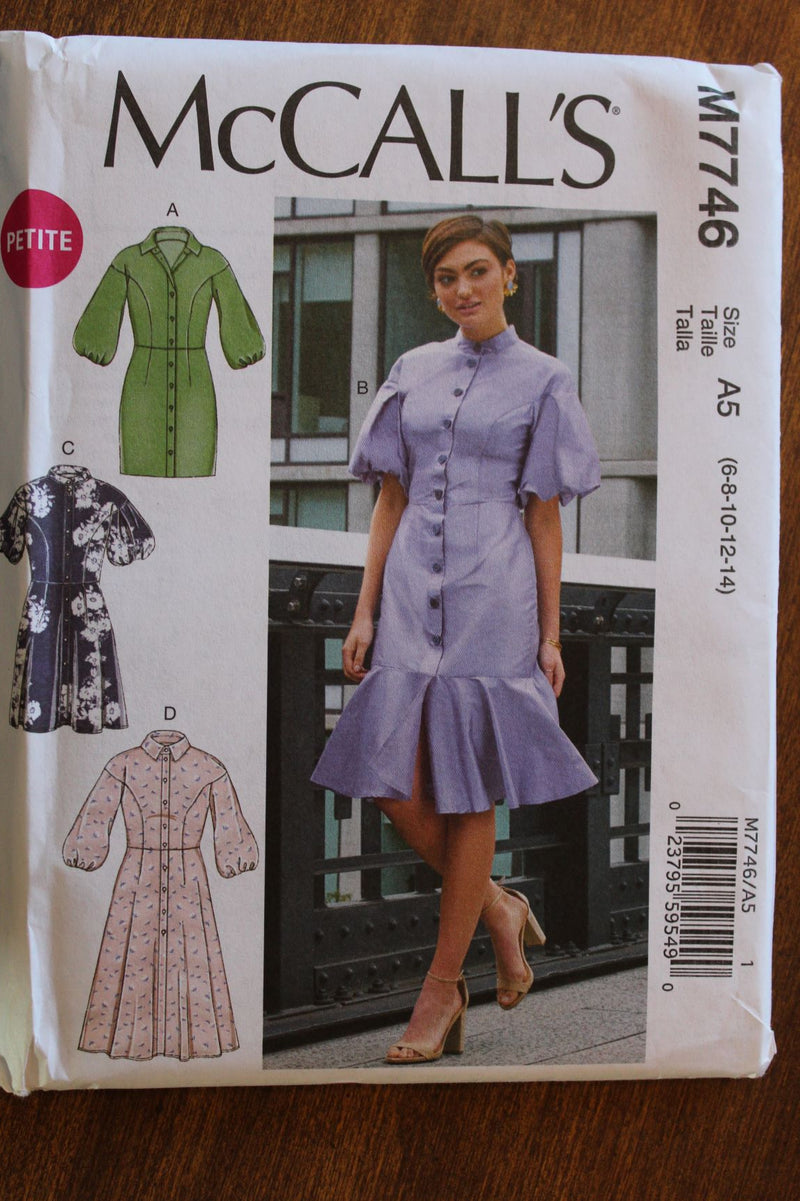 McCalls M7746, Misses Dresses, Uncut Sewing Pattern