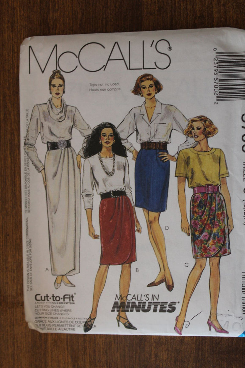 McCalls 5700, Misses Skirts, Sz Varies, Uncut Sewing Pattern