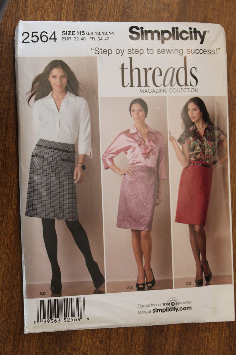 Simplicity 2564, Misses Skirts, Blouses, Uncut Sewing Pattern