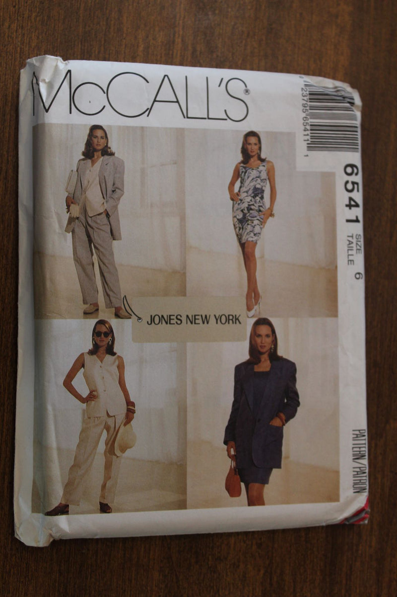McCalls 6541, Misses Separates, Lined, Uncut Sewing Pattern
