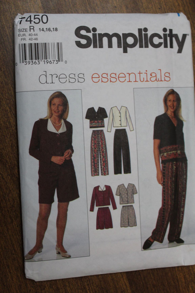 Simplicity 7450, Misses Pants, Shorts, Blouses, Uncut Sewing Pattern