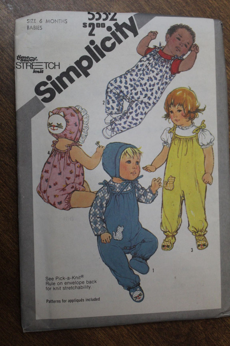 Simplicity 5332, Infants Clothing, Booties, Uncut Sewing Pattern