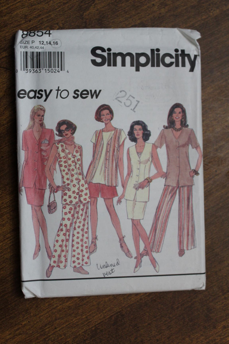 Simplicity 8854, Misses Separates, Uncut Sewing Pattern