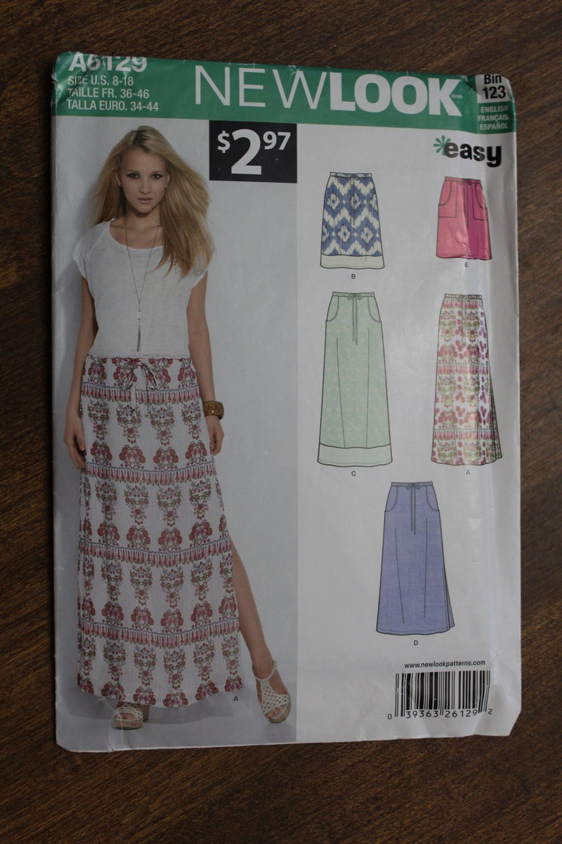 New Look A6129, Misses Skirts, Uncut Sewing Pattern